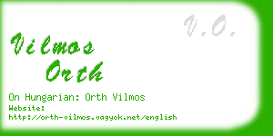 vilmos orth business card